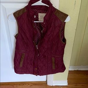 maroon vest
